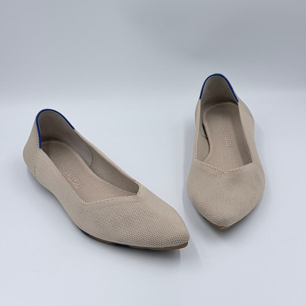 Rothy's The Point Flats Shoes Ecru sz 9.5